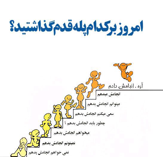 امروز بر کدام پله قدم گذاشته اید؟